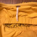 Free People  Crochet Lace Strapless Crop‎ Top in Marigold Yellow Boho Size Small Photo 3