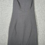 Gap Vintage  2004 Size 4 Strapless Dress Womens Gray Wool Blend Y2k Minimal Zip Photo 0