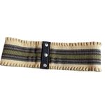 Scanlan & Theodore Waist Belt Woven Hemp Canvas Beige‎ Tan Earthy Snap Closure Photo 2