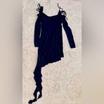 House Of CB NWOT  Kiki French Navy high Low Ruffle Mini Dress sz L Photo 3
