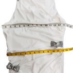 ZARA  white cut out dress with rhinestone bow NWOT Photo 7