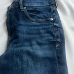 Kensie Dark Blue Frayed Hem Denim Shorts  Photo 5