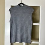 Banana Republic NEW NWT  Ribbed Mock Neck Sleeveless Sweater Tank Size Large Gray Photo 1
