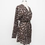 Nanushka. Johanna Leopard Print Twist Mini Dress Brown Size XS Photo 3