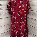 BeachLunchLounge Red Floral Shift Dress Photo 0