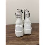 Demonia  Shaker White Platform Lace Up Buckle Boots size 8 Photo 3