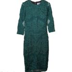 JS Collections Midi Dress evergreen lace mesh 2 XS Photo 1