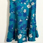 J.Crew floral print short sleeve blue and white flared dress, size 0 Photo 2