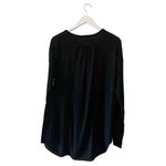 Sweet Romeo  Waffle Knit Oversized Henley Tunic Top in  Optic Black Size 1X Photo 6