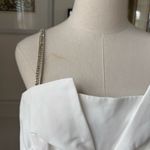 Bagatelle NWT  White Large Bow Crop Top Rhinestone Straps 8 Photo 1