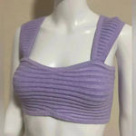 Wild Fable  | Women’s Ribbed Purple Knit Bra Top Crop Shirt | Small Photo 0