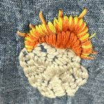 Lucky Brand Retro Y2K Western Embroidered Tattoo Denim Shirt Small California Photo 3