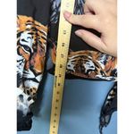 Painna Long Sleeve Crop Top Womens Med/Large Art To Wear Tiger Goth Grunge Y2K Black Photo 8