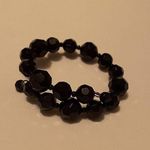 Women’s Spiral Stretchy Bracelet Plastic Bead Beaded Black Photo 5