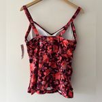 NEW!! L.L. Bean Floral Sunblocking Tankini Top Swimwear UPF 50+ Lycra Xtra Life Pink Size 16 Photo 3