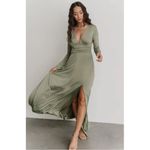 Baltic Born NWT  Arianna Maxi Dress Dusty Sage Long Sleeve Flowy Side Slit Dress Photo 11