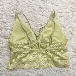 Aerie Sunflower Lace Padded Plunge Bralette Kitchy Mist Yellow Medium Photo 1