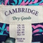 Cambridge Dry Goods Paisley Twill Chino Shorts Blue Pink Size 10 Photo 6