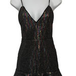 X by NBD Sequin Mini Cocktail Dress XS Ruffle Y2K LBD Whimsigoth Vampy Clubwear Photo 0