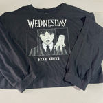 Old Navy  XL (14-16) WEDNESDAY STAY‎ KOOKY BLACK CROP TEE NWT Photo 5