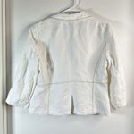 Style & Co. Lightweight Cream Jacket Blazer 100% Linen Sz 10 Lined Pockets Photo 1