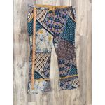 Lilka Patchwork Bohemian Flare Pants Women's Size L Wide Leg Casual Comfort Yellow Size L Photo 2