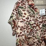 Urban Outfitters NWT UO Jungle Shirt Romper women's medium boho tropical safari resort vacation Photo 2