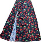 For Love & Lemons Xena Cherry Print Satin Midi Dress Women’s US XS Photo 3