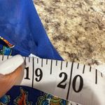 Blue and Yellow V Neck Sleeveless Sundress Size 10 Photo 4