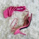 ZARA PINK  Strappy Heels Wrap Ankle Strap Sz 39 8.5 Scuffed Heels Photo 5