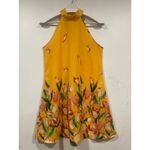 SheIn Women’s Halter Floral Short Dress Size XS Yellow Summer Vacation Resortwear Photo 4
