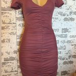 ZARA  Dusty Pink Ruched Mini Dress Photo 1