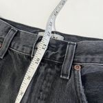 AGOLDE Sz 24 90s Pinch High Waisted Frayed Hem Denim Bermuda Long Shorts Black Photo 8