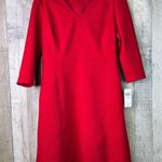 Lauren Ralph Lauren Size 10 Petite Red 3/4 Sleeve V Photo 0