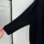 Talbots Black Cotton Blend Pleated Back Open Front Casual Knit Cardigan Size XL Photo 2