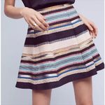 Anthropologie Chloe Oliver Hayley Striped Gored High Waisted Mini Skater Skirt Photo 2