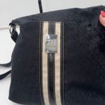 Tommy Hilfiger  Black Monogram Crossbody Messenger Bag Adjustable Strap Photo 1