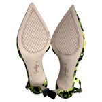 Jessica Simpson  Women’s Sz 7 Green Black Leopard Satin Foxena Ankle Strap Heels Photo 7