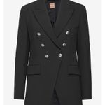Hugo Boss New BOSS Sz 12 Jelary Black Double Breasted Blazer Jacket Business Photo 1