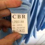 Long Sleeve Light Blue Satin Mini Dress Size M Size M Photo 8