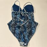 Jessica Simpson  NWT multi print paisley snakeskin one piece swim medium Photo 2
