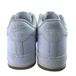 Nike  Air Force 1 Men's White Leather Low Top Lace Up Athletic Sneakers Shoes 13 Photo 3