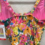 Anne cole V Wire One Piece Swim Suit in Sunshine Floral XS Photo 7