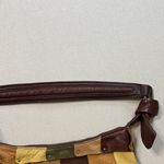 B. Makowsky Brown and Yellow Patchwork Shoulder Bag Photo 10