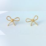 Kate Spade  - ‘Skinny Mini’ Gold-Plated Bow Stud Earrings | New! Photo 3