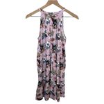 Loft Womens Floral High Neck Tiered Halter Dress Size Medium Petite Photo 2