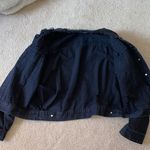 August Winds Oversized distressed black denim jacket Medium Photo 5