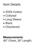 TNA Black & White Checkered Plaid Button Down Shirt M Size M Photo 2