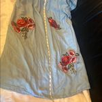 a.n.a  Light Blue Ruffled Top Photo 4