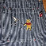 Disney Vintage 90s Winnie the Pooh Shortalls overall shorts Womens MED sailing Photo 3